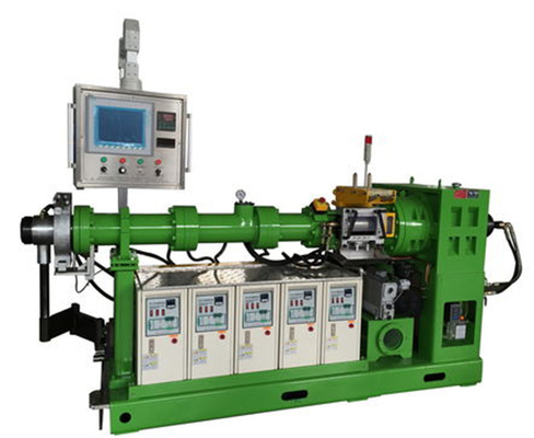 satın al Soğuk Besleme Kauçuk Ekstruder Makinesi Tek Vidalı Kauçuk Kablo Ekstruder online manufacture
