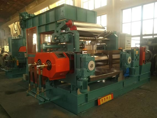 satın al Düşük fiyatlı 110kw güç kompozit kauçuk açık değirmen çift makara sertleştirme süreci daha uzun kullanım ömrü online manufacture