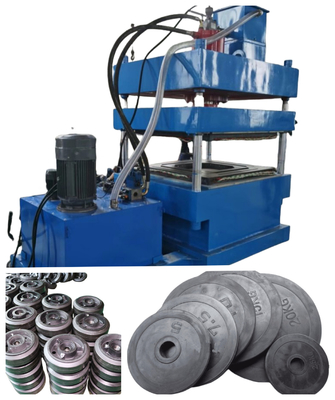 satın al 4.0MN Sıkıştırma Gücü Kauçuk Barbell Plate Sıcak Baskı Vulkanlaştırma Makinesi Kauçuk Dumbbell Yapma Makinesi online manufacture