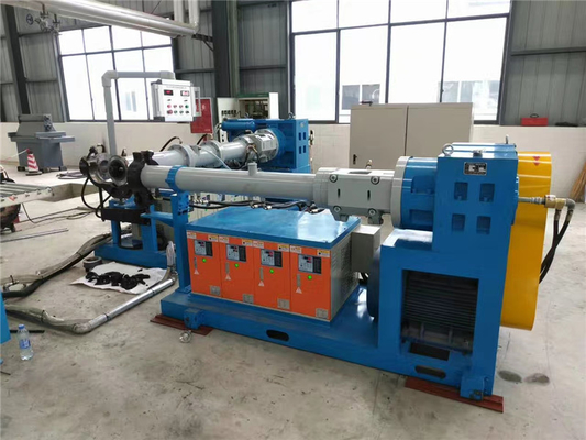 120mm Kauçuk Ekstruder Makinesi Dikey Çift Vidalı Kauçuk Ekstruder Hortum Boru Boru Şeridi