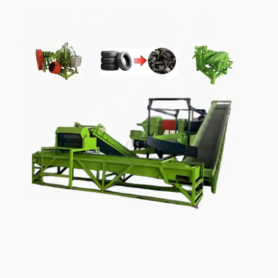 Düşük maliyetli PLC Kontrol Lastik Geri Dönüştürme Sistemi Çıkış 500-2500kg/s
