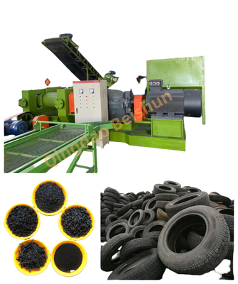 Otomatik Atık Lastik Geri Dönüşüm Makinesi SGS Kauçuk Geri Dönüşüm Makinesi