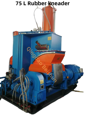 Basınçlı 75 litrelik Kauçuk Kneader Hidrolik Dönüşümlü L Karıştırma Odası Su Soğutma