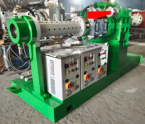 İyi fiyat 120 mm vida çaplı soğuk beslenme Pin Fıçı Kauçuk Ekstrüder Makinesi, saatte 60-150 kg üretim kapasitesi ile çevrimiçi
