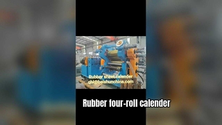 PLC kontrollü dört silindirli kauçuk kalender, yüksek hassasiyet, enerji tasarrufu ve uzun servis ömrü.